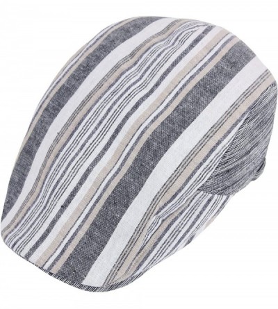 Baseball Caps Newsboy Cap Pastel Color Stripe Check Pattern Cool Plus Big Size XL XXL Hat - Black - C1189T9U45A $21.60