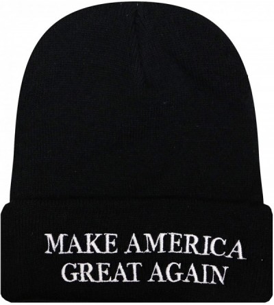 Skullies & Beanies Sk901 Big Make America Great Again Beanie Ski Hat - Black - CM18I6OS0GT $11.15