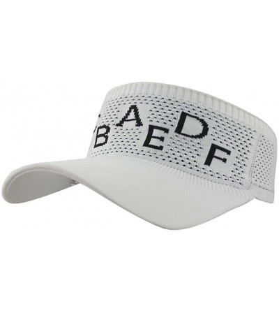 Visors Womens Summer Quick-Dry Mesh Empty Top Golf Stretchy Sun Baseball Visor Hat Cap - Letters White - CC18ROWSS20 $18.21