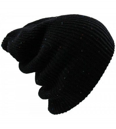 Skullies & Beanies Unisex Wool Long Beanie - Black - C011U1TNMIJ $13.10