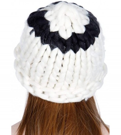 Skullies & Beanies Slouch Beanie for Women. Super Chunky Knit Hat. Oversized Beanie for Women. Big Loop Stretch Cable - CJ18H...