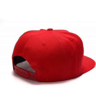 Baseball Caps Ralink Pistol Adjustable Flat Bill Snapback Men Baseball Hip-hop Cap Hat for Women's - Red - CL18EO7D3OQ $20.12