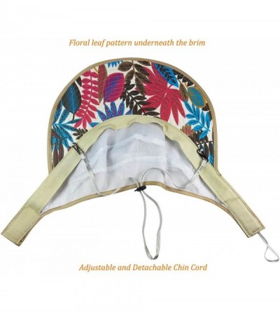 Sun Hats Sun Hats for Women Wide Brim UV Protection Sun Hat Summer Beach Packable Visor - _Khaki+ Navy - C718CWZRQ5K $13.60
