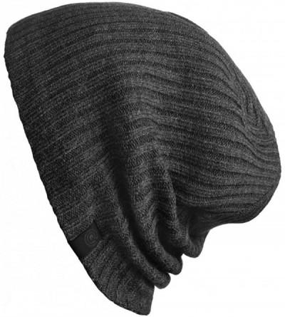 Skullies & Beanies Warm Beanie Hat Fleece Lined - Slight Slouchy Style - Keep Your Head Warm and Cozy in Cold Weathers - C418...