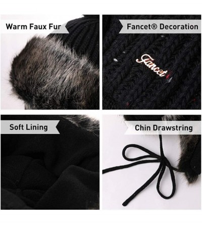 Bomber Hats Womens Winter Trapper Hats Faux Fur Earflap Hunting Hat for Outdoor Ski Snow Cold Weather Warm Fleece Lined - CI1...