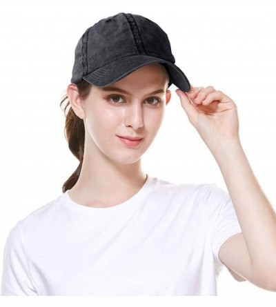 Baseball Caps High Ponytail Baseball Hat Cap for Women- Messy Bun Trucker Hat Ponycap Dad Hat Golf Sun Hat - CV18R6GTZSI $15.26
