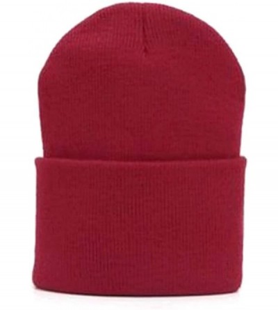 Skullies & Beanies Solid Winter Long Beanie (Comes in Many - Burgundy - CO11Y94UDXT $9.40