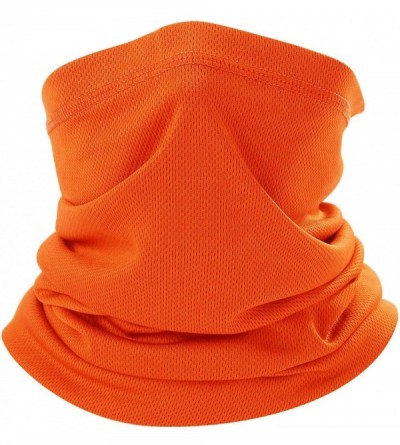 Balaclavas Summer Face Scarf Neck Gaiter Windproof Anti-dust Mask - Orange - CI19896ES7S $10.12