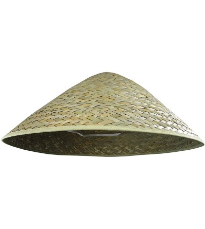Sun Hats Light Weight Straw Sun Shade Farmer Conical Cone Hat- Beige- One Size - CD1206XPD13 $10.88
