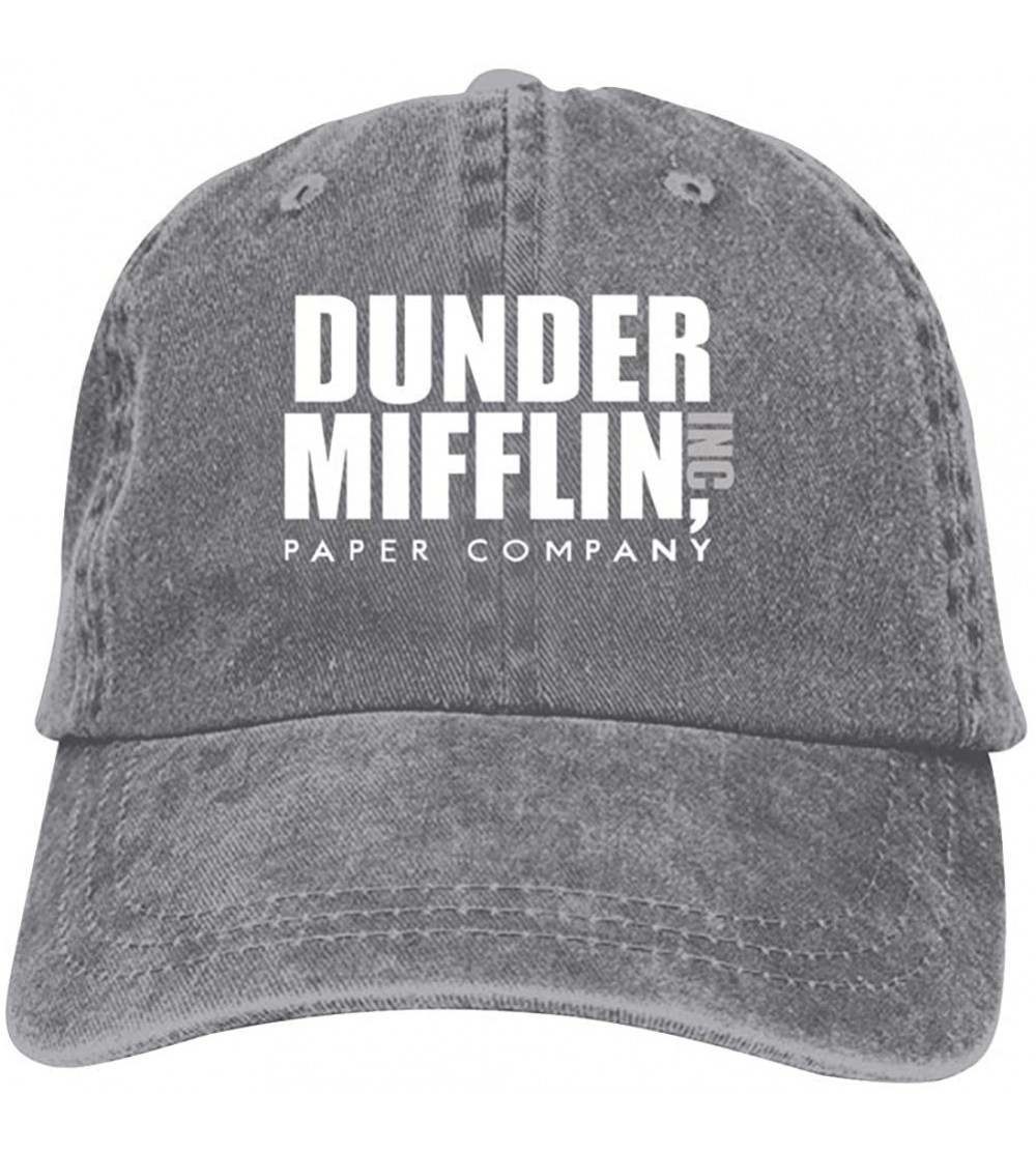 Baseball Caps Dunder Mifflin Inc. Men & Women Adjustable Unisex Snapback Jeans Trucker Hat Cap - Gray - CX18GDM92CH $12.59