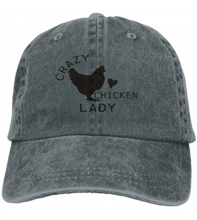 Cowboy Hats Crazy Chicken Trend Printing Cowboy Hat Fashion Baseball Cap for Men and Women Black - Asphalt - CQ1804GGOUH $10.80