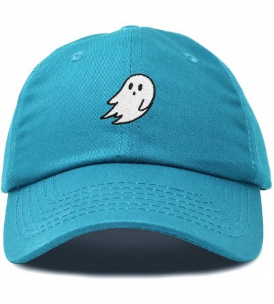 Baseball Caps Ghost Embroidery Dad Hat Baseball Cap Cute Halloween - Teal - CG18YQHSU8Y $9.68