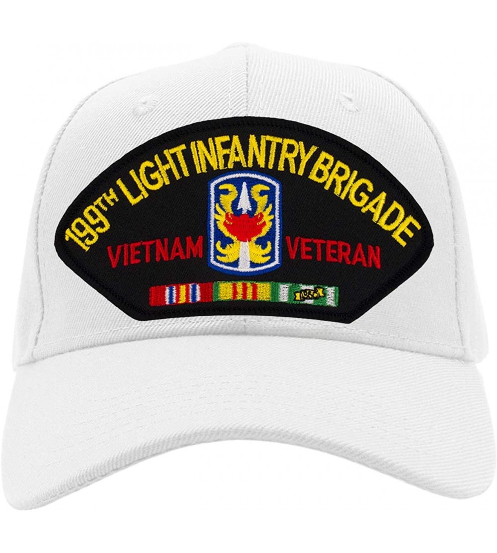 Baseball Caps 199th Light Infantry Brigade - Vietnam Hat/Ballcap Adjustable One Size Fits Most - White - CN18K0SDN5X $24.38