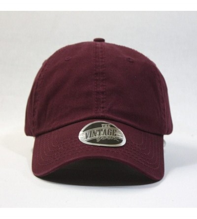 Baseball Caps Classic Solid Cotton Adjustable Dad Hat Baseball Cap - Maroon - C512NTPSQSC $9.48