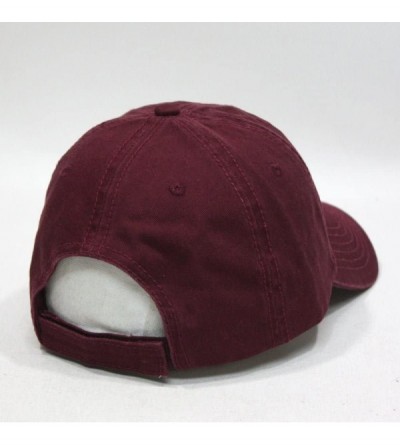 Baseball Caps Classic Solid Cotton Adjustable Dad Hat Baseball Cap - Maroon - C512NTPSQSC $9.48