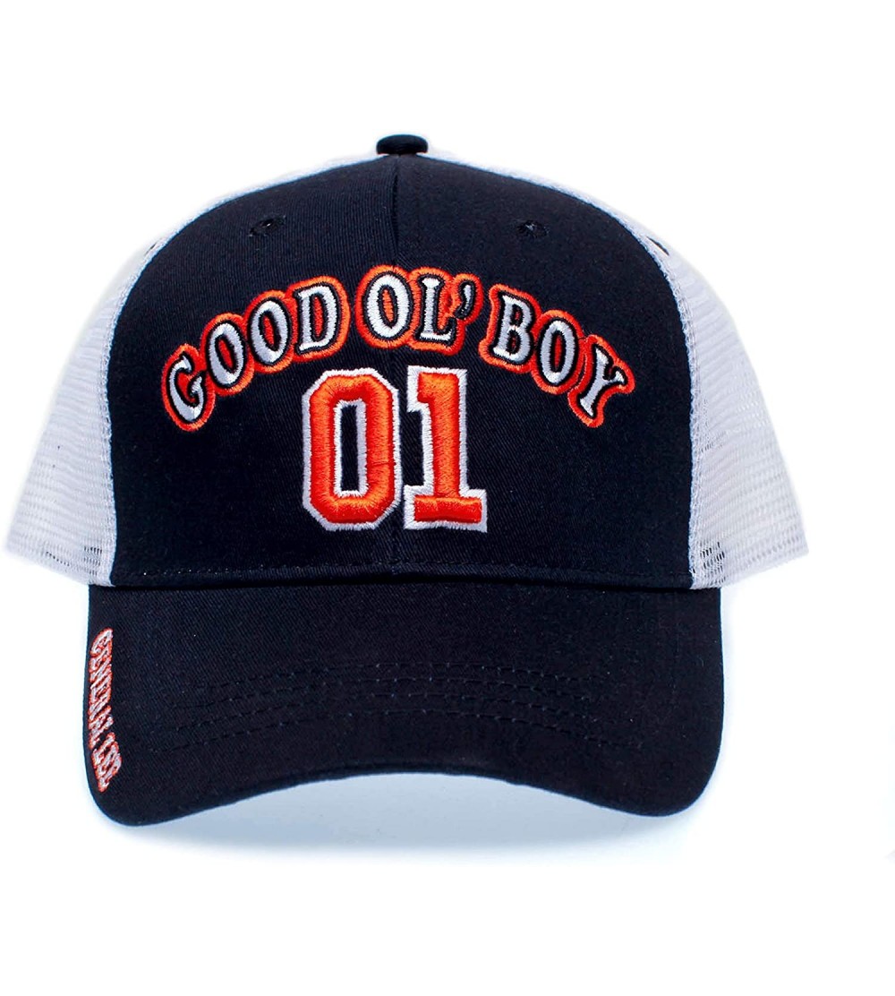 Baseball Caps 01 Truckers Hat Good Ol' Boy Cap Unisex Adult Black/White - CT18W372H6L $13.42