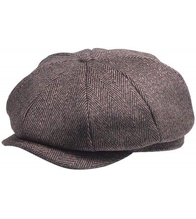 Newsboy Caps Wool Newsboy Cap for Men Women - Classic Vintage Gatsby Lvy Cabbie Hat Flat Beret Cap Adjustable Size - CO18A89D...