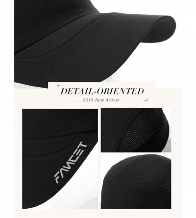 Baseball Caps Mens UPF50 Quick-Dry Baseball Cap Foldable Brim Free-Size Sun Hat Unisex - 00040_black - C918S897IY5 $16.18
