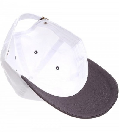 Baseball Caps Two Tone 100% Cotton Stonewashed Cap Adjustable Hat Low Profile Baseball Cap. - Charcoal - CM12OB1JNR6 $11.16