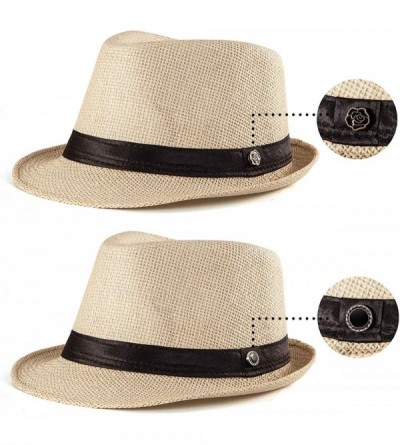 Fedoras 100% Wool Fedora Hat Mens Fedora Hats for Men Trilby Hat Straw Sun Hat Panama Hat - CR18N0NKAHT $13.39