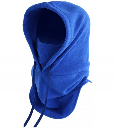 Skullies & Beanies Balaclave Fleece Windproof Ski Mask Face Mask Tactical Hood Neck Warmer - Heavyweight-royal Blue - C518LR6...