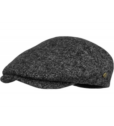 Newsboy Caps Premium Men's Wool Newsboy Cap SnapBrim Thick Winter Ivy Flat Stylish Hat - 3045-dk.gray Tweed - C618Y8HD4R7 $19.92