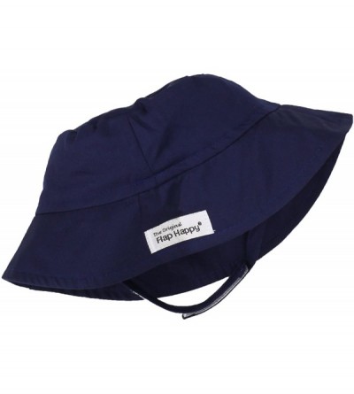 Sun Hats Children Unisex Bucket Hat UPF 50+- Highest Certified UV Sun Protection- Azo-free dye - Navy - CJ11EBYPOWH $20.16