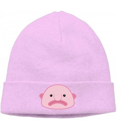 Skullies & Beanies Beanie Cuff Hats Wool Knit Cool Skull Cap Sad Pink Blobfish Unisex - Pink - CL18I9ZTSSH $14.71