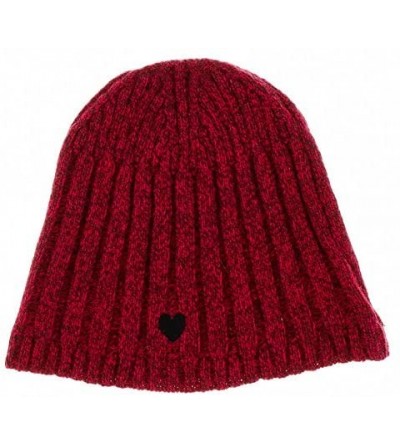 Skullies & Beanies Wool Blend Chunky Ribbed Beanie Hat for womens - Fuchsia - C7128FX0XKH $40.39