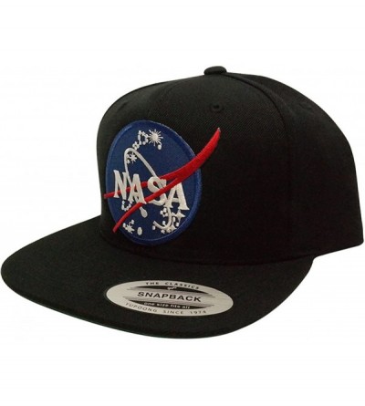 Baseball Caps Flexfit Original Premium Classic Snapback with NASA Insignia Patch - Black - Black - CX122TTG825 $15.98