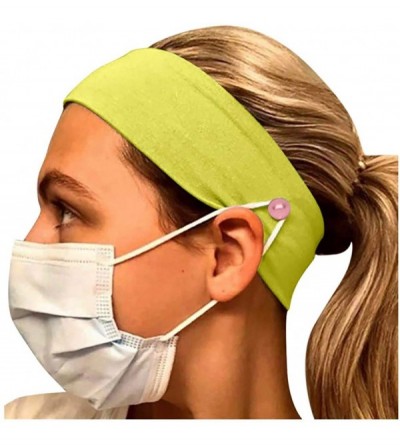 Balaclavas Button Headband for Nurses Women Men Yoga Sports Workout Turban Heawrap Face Cover Holder - Protect Your Ears - CY...