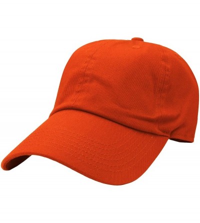 Baseball Caps Classic Baseball Cap Dad Hat 100% Cotton Soft Adjustable Size - Orange - CP11AT3T8LB $17.56