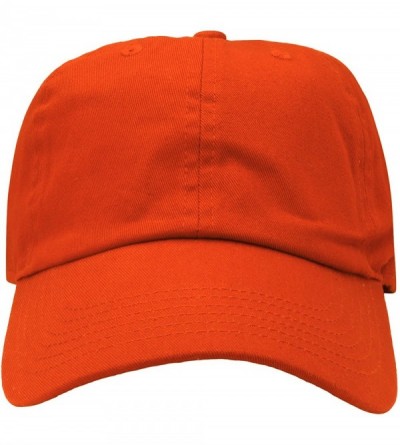 Baseball Caps Classic Baseball Cap Dad Hat 100% Cotton Soft Adjustable Size - Orange - CP11AT3T8LB $8.66