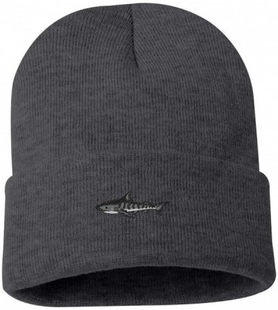 Skullies & Beanies Tiger Shark Custom Personalized Embroidery Embroidered Beanie - Gray - CZ12N5IF12D $33.62