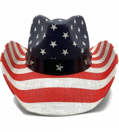 Cowboy Hats Classic American Flag Cowboy Hat - Classic Us Flag - CS19039DZQR $27.60