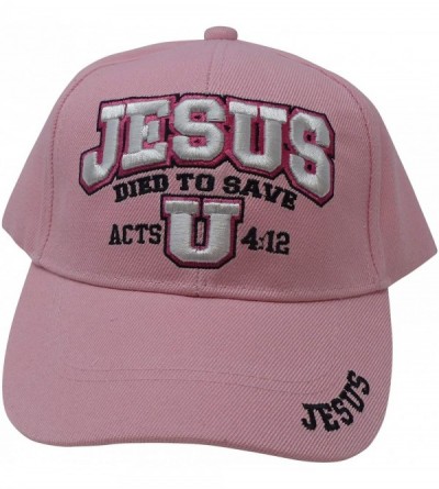 Baseball Caps God Hat Jesus Christ Baseball Cap - Religious Christian Gift for Men and Women - Jesus Died to Save U - Pink - ...