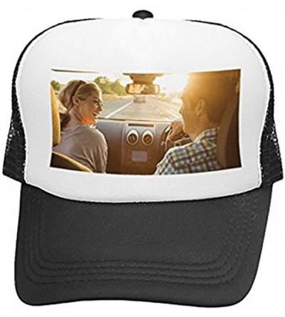Baseball Caps Customized Trucker Hat Personalized Baseball Cap Adjustable Snapback Men Women Sports Hat - Trucker Blue - CU18...