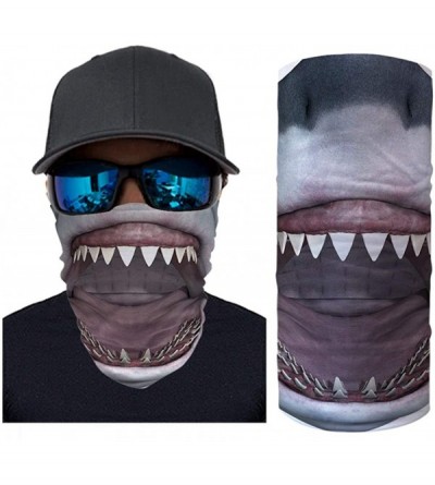Balaclavas Cool 3D Animal Print Bandana Neck Gaiter Scarf Dust Wind Balaclava Headband for Men Women - Shark - CM197ZR8EHA $1...