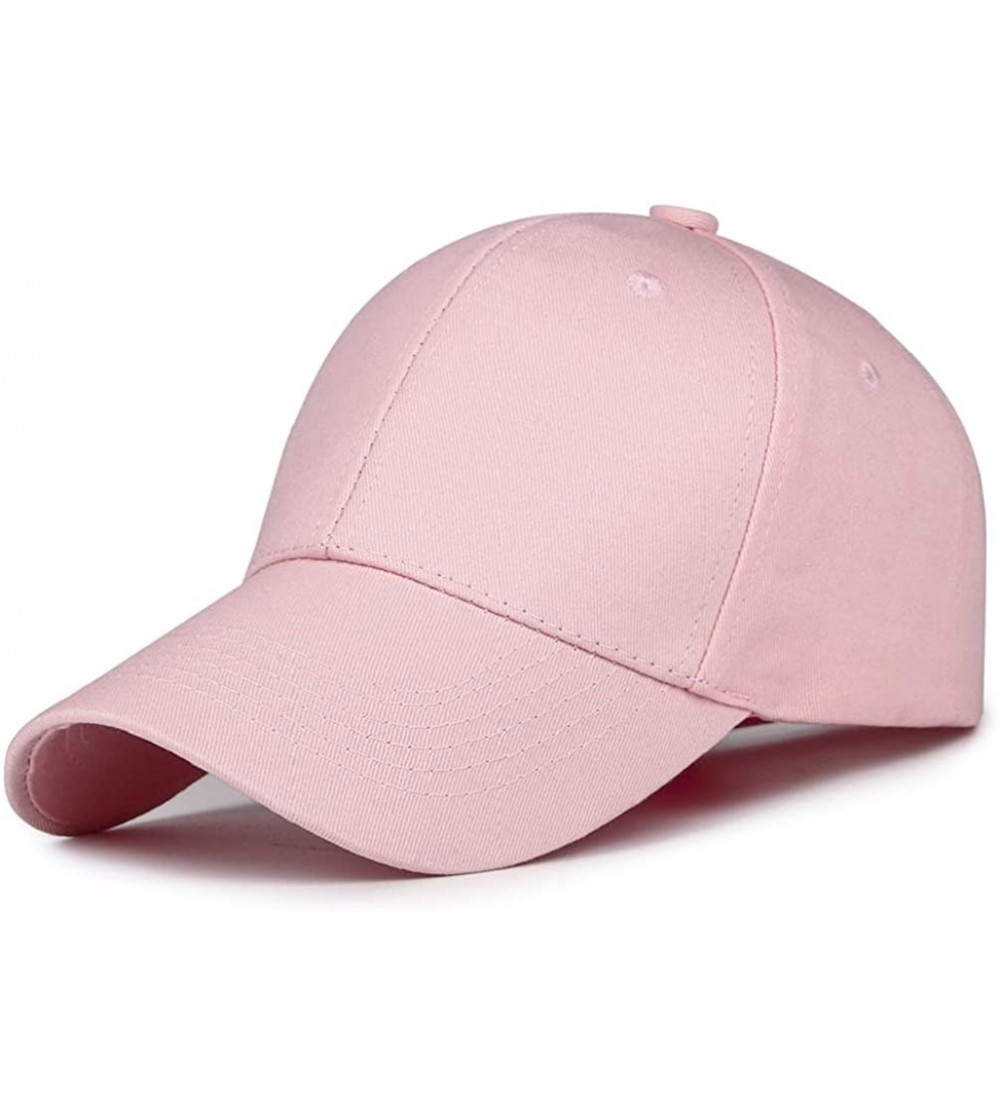 Baseball Caps Mens Womens Baseball Cap Adjustable Cotton Dad Hat Classic Sports Hats - Pink - C318O954QO3 $9.03