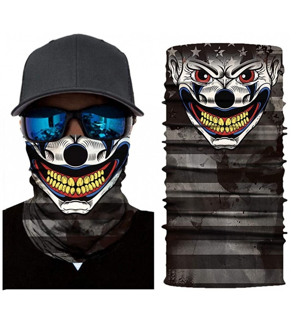 Balaclavas Joker Print Face Mask- Rave Bandana- Neck Gaiter- Scarf- Summer Balaclava for Dust Wind UV Protection - Jko - C119...