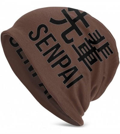 Skullies & Beanies Senpai Knit Beanie Cap Skull Kat for Adult - Black - C2192S0DI55 $21.30