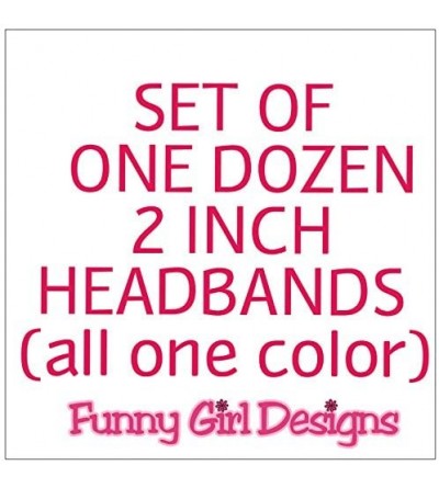 Headbands 1 DOZEN 2 Inch Wide Cotton Stretch Headbands OFFICIAL HEADBANDS - Available - C511L8HCYT1 $17.47