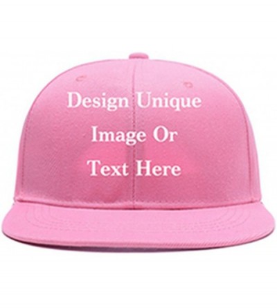 Baseball Caps Men Women Custom Flat Visor Snaoback Hat Graphic Print Design Adjustable Baseball Caps - Pink - CH18GEZ854W $13.63