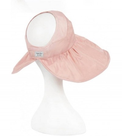 Skullies & Beanies Summer Collapsible Large Wide Brimmed Sun Hat Anti-UV Hat Sun Beach Empty Hat - Pink - C318DCN599D $9.20