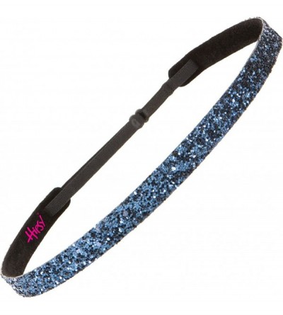 Headbands Women's Adjustable NO Slip Skinny Bling Glitter Headband - Navy Blue - C411VD078XP $10.36