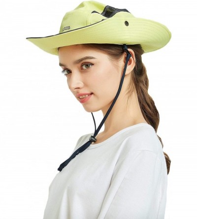 Sun Hats Unisex Summer Sun Hat Wide Brim UV Protection Mesh Bucket Cap Adjustable Fishing Cap - Fruit Green - CU18RZ0L8WK $19.67