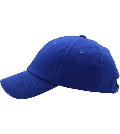 Baseball Caps Baseball Cap Men Women-Cotton Dad Hat Plain - Royal Blue - CP12MZU76PM $10.21