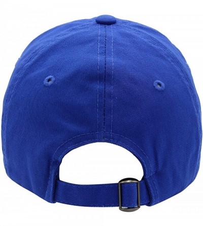 Baseball Caps Baseball Cap Men Women-Cotton Dad Hat Plain - Royal Blue - CP12MZU76PM $10.21