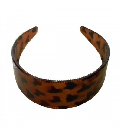 Headbands Tortoise 2 Inch Hard Plastic Headband with Teeth Women and Girls wide Hair band (Motique Accessories) - C511XLOH50R...