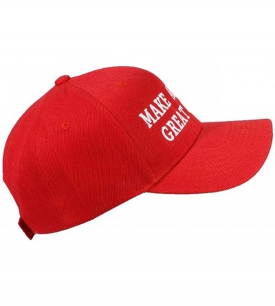 Baseball Caps Adult Embroidered Make America Great Again Trump Adjustable Ballcap - Red - CT18R3DSNQ5 $13.88